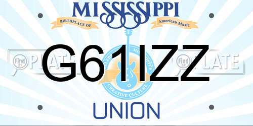 G61IZZ Mississippi License Plate
