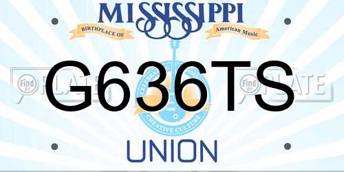 G636TS Mississippi License Plate