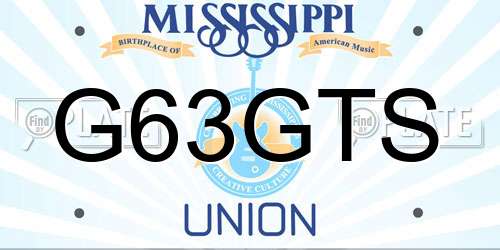 G63GTS Mississippi License Plate