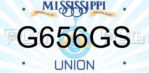 G656GS Mississippi License Plate