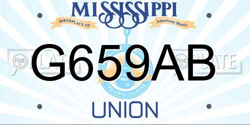 G659AB Mississippi License Plate