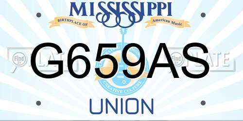 G659AS Mississippi License Plate