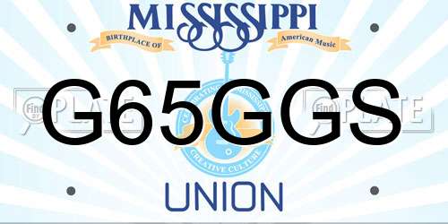 G65GGS Mississippi License Plate