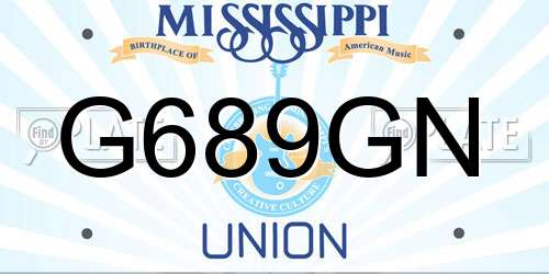 G689GN Mississippi License Plate