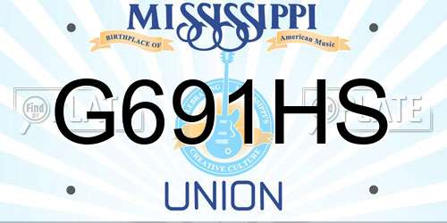 G691HS Mississippi License Plate