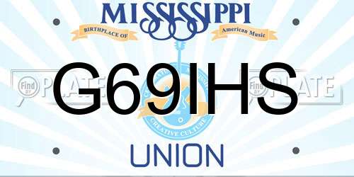 G69IHS Mississippi License Plate
