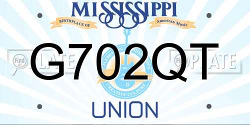 G702QT Mississippi License Plate