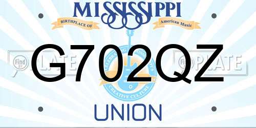 G702QZ Mississippi License Plate