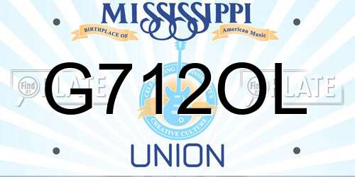G712OL Mississippi License Plate