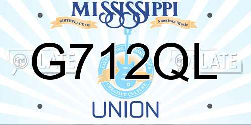G712QL Mississippi License Plate