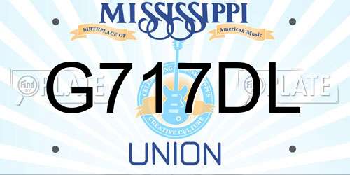 G717DL Mississippi License Plate