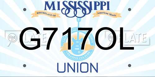G717OL Mississippi License Plate