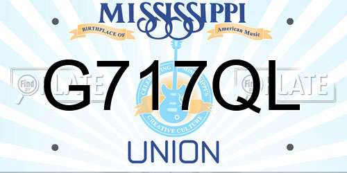 G717QL Mississippi License Plate