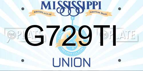 G729TI Mississippi License Plate