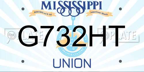 G732HT Mississippi License Plate