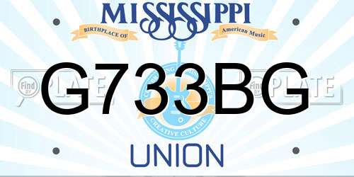 G733BG Mississippi License Plate