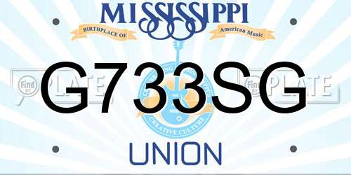 G733SG Mississippi License Plate