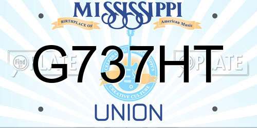G737HT Mississippi License Plate