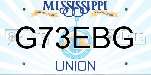 G73EBG Mississippi License Plate
