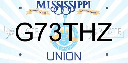 G73THZ Mississippi License Plate