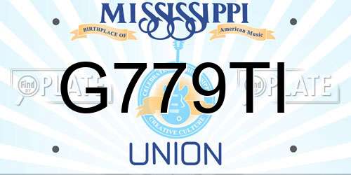 G779TI Mississippi License Plate