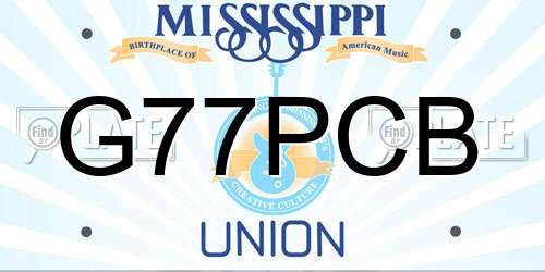 G77PCB Mississippi License Plate