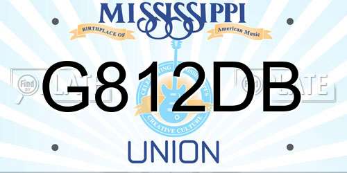 G812DB Mississippi License Plate