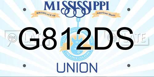 G812DS Mississippi License Plate
