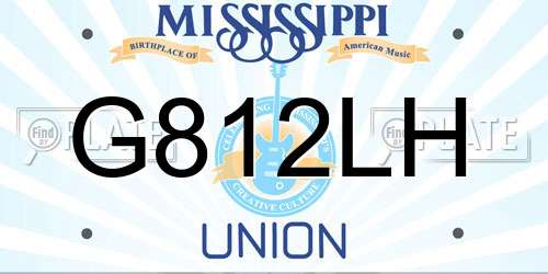 G812LH Mississippi License Plate