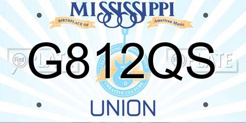 G812QS Mississippi License Plate