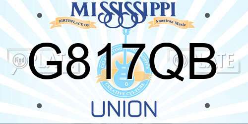 G817QB Mississippi License Plate