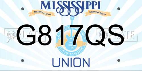 G817QS Mississippi License Plate