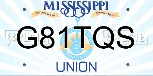 G81TQS Mississippi License Plate