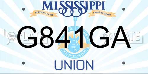 G841GA Mississippi License Plate