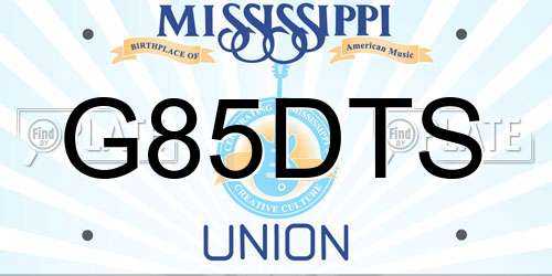 G85DTS Mississippi License Plate