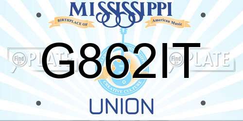 G862IT Mississippi License Plate