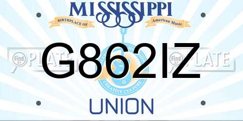 G862IZ Mississippi License Plate
