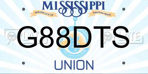 G88DTS Mississippi License Plate