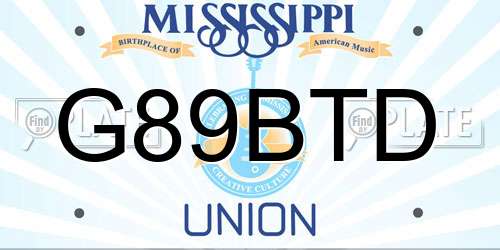 G89BTD Mississippi License Plate