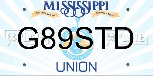 G89STD Mississippi License Plate