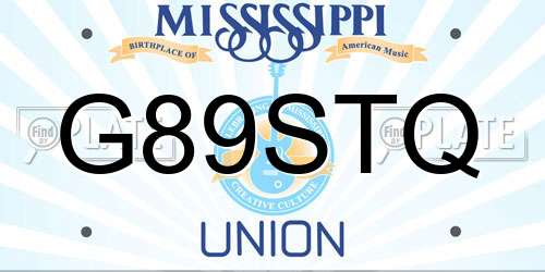 G89STQ Mississippi License Plate