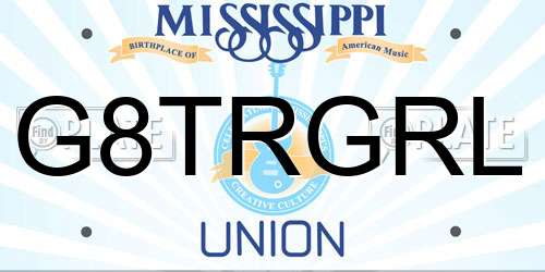 G8TRGRL Mississippi License Plate