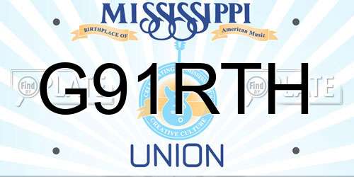 G91RTH Mississippi License Plate