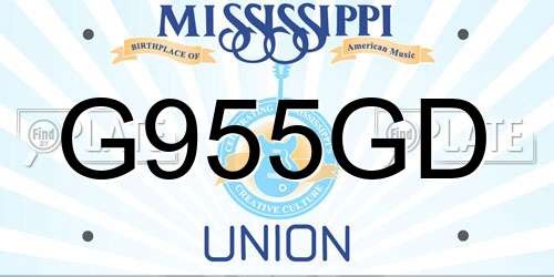 G955GD Mississippi License Plate