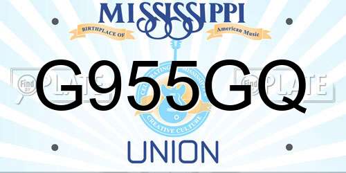 G955GQ Mississippi License Plate