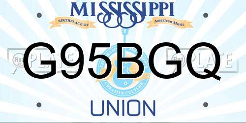 G95BGQ Mississippi License Plate