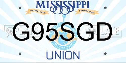 G95SGD Mississippi License Plate