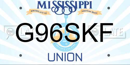 G96SKF Mississippi License Plate