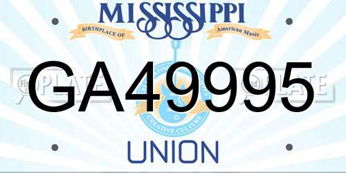 GA49995 Mississippi License Plate