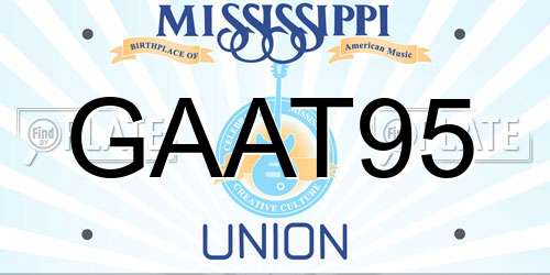 GAAT95 Mississippi License Plate